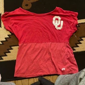Small OU off the shoulder tee shirt